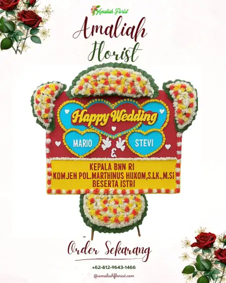 Papan Bunga Pernikahan Betak